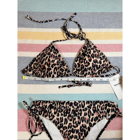 NWT Leopard Print String Bikini Size Small - Picture 7 of 9